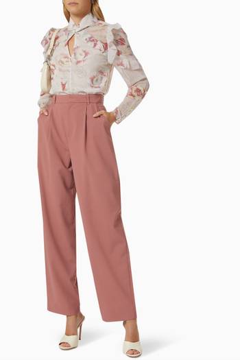 hover state of Oraya Tailored Barrel Pants in Recycled Polyester