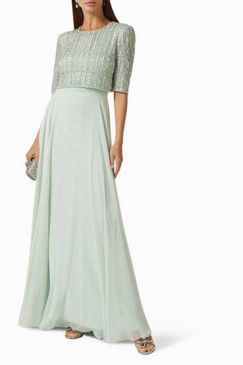 hover state of Beaded Gown in Chiffon