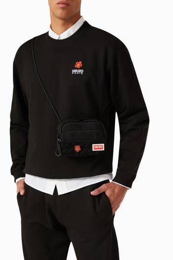hover state of Logo Patch Messenger Bag in Nylon