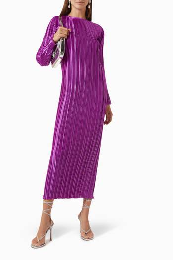 hover state of Exposition Pleated Midi Dress