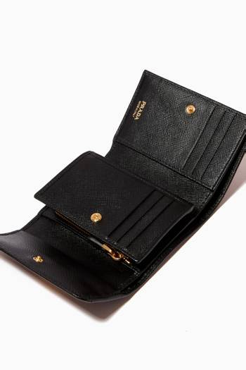 hover state of Small Flap Wallet in Saffiano Leather