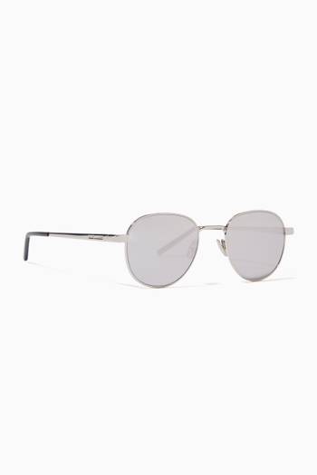 hover state of SL 555 Round Sunglasses in Metal