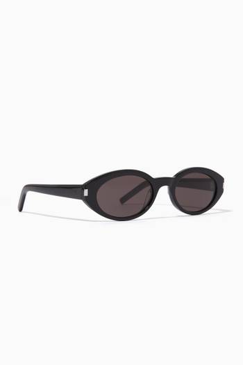 hover state of Rounded Cat-eye Sunglasses in Acetate