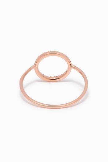hover state of Diamond Circle Ring in 18kt Rose Gold