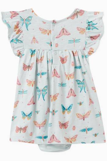 hover state of Butterfly Print Bodysuit Dress in Cotton