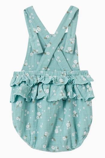 hover state of Frangipani Ruffled Romper in Cotton