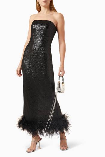 hover state of Strapless Sequinned Dress
