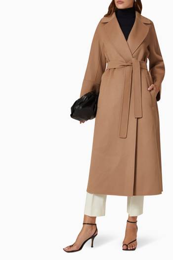hover state of Teddy Bear Icon Coat in Virgin Wool