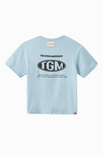 hover state of Oversized Logo T-shirt in Polyester-blend