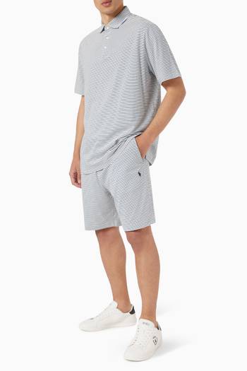 hover state of Athletic Striped Shorts in Cotton Jersey