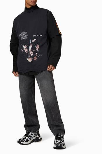 speed hunter upside down t shirt oversized