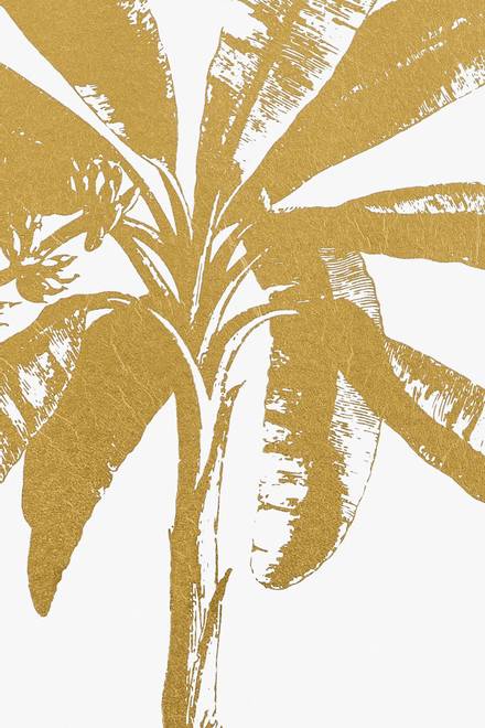 hover state of Gold Foil Tropical Palm Print