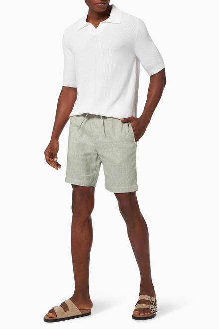 hover state of Felipe Sport Shorts in Linen-cotton Blend  
