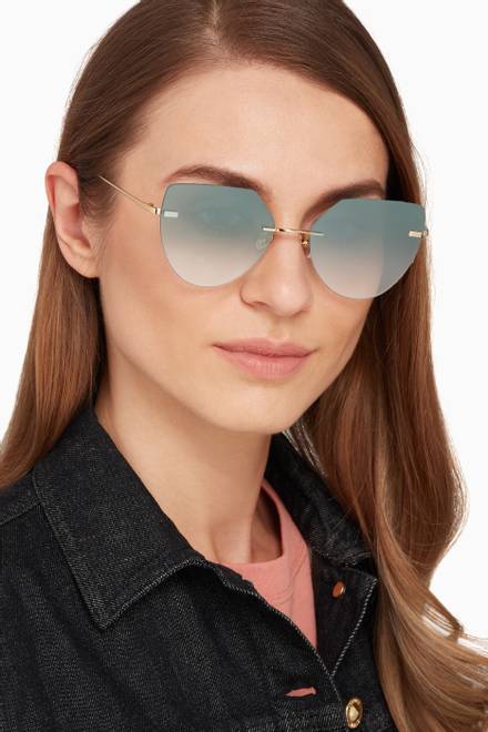 hover state of Miller Gold Sunglasses