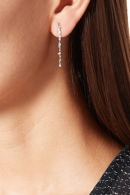 hover state of Fireworks Cascade Diamond Drop Earrings