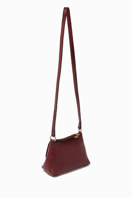 hover state of Mini Joan Crossbody Bag in Grained & Suede Cowhide            