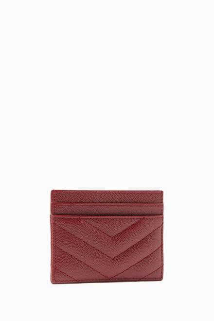 hover state of Monogram Card Case in Grain de Poudre Embossed Leather