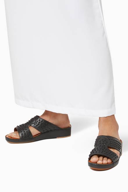 hover state of Peninsula Sandals in Studded Softcalf  