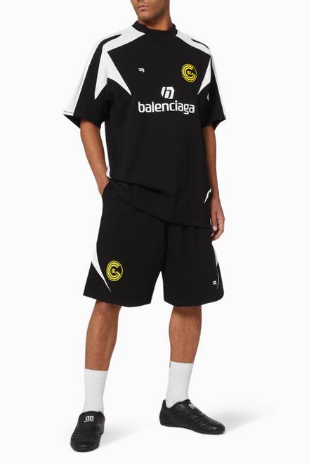 hover state of Soccer Large Fit Shorts in Heavy Cotton Jersey   
