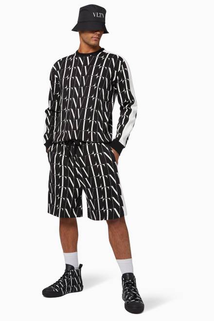 hover state of VLTN TIMES Jersey Bermuda Shorts    
