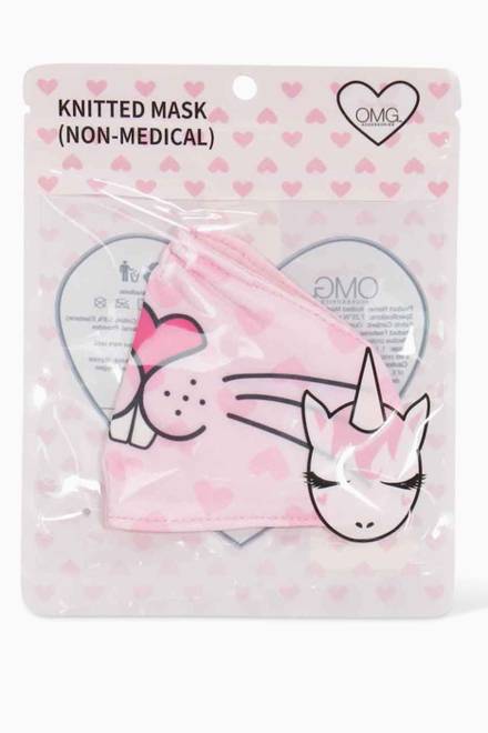 hover state of Miss Kiki Bunny Hearts Face Mask   