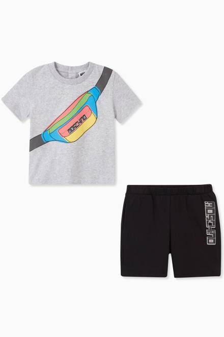 hover state of Graphic T-Shirt & Shorts Set 