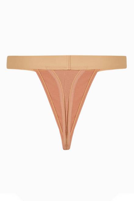 hover state of Cotton Rib Thong       