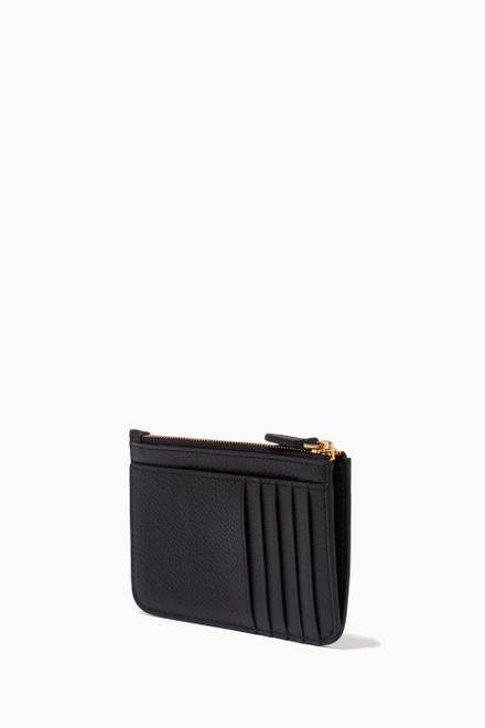 hover state of Cash Large Long Coin & Card Holder in Grained Calfskin    
