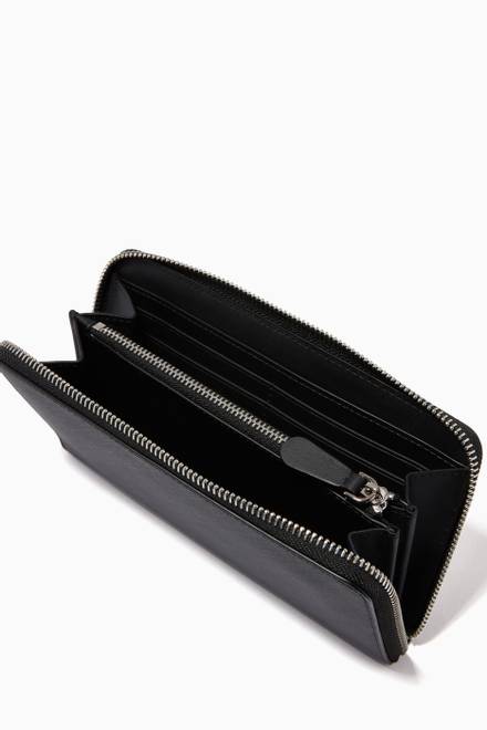 hover state of Zip Wallet in London Check and Leather  
