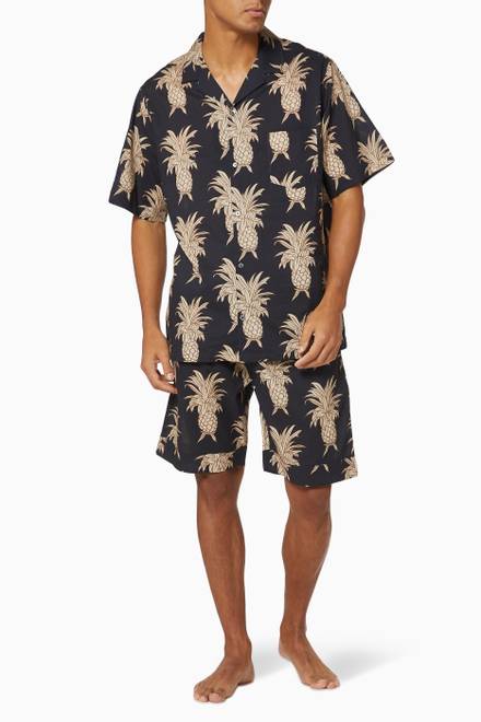 hover state of Howie Pineapple Cuban Pyjama Shirt      