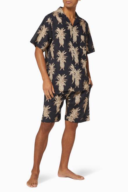 hover state of Howie Pineapple Pyjama Shorts     