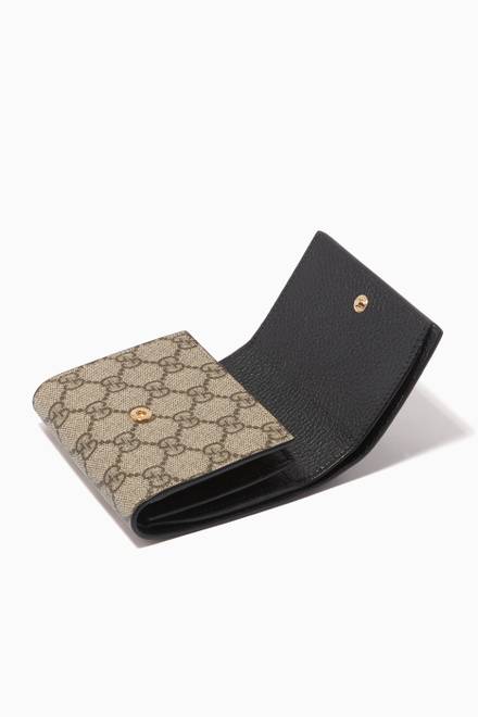 hover state of Petite Marmont Wallet in Leather & GG Supreme Canvas    