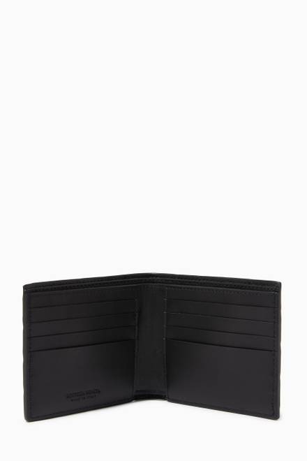 hover state of Bi-fold Wallet in Intrecciato Leather  