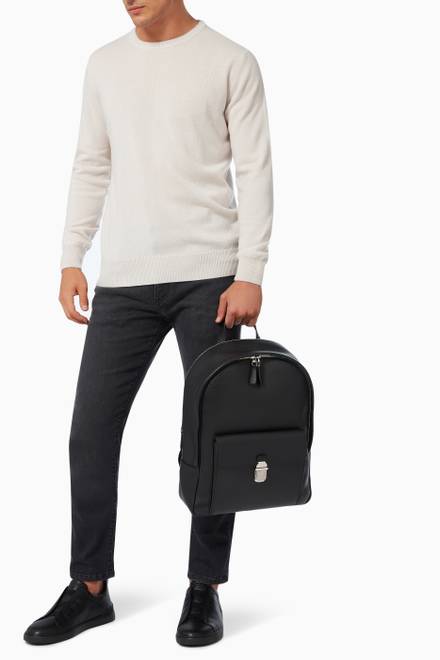 hover state of D Belgrave Backpack in Leather