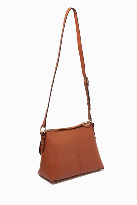 hover state of Small Joan Crossbody Bag in Grained & Suede Cowhide      