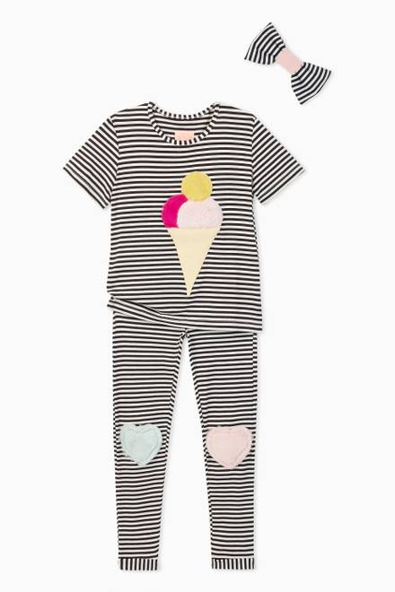 hover state of Sweet Knees Striped Jersey Leggings