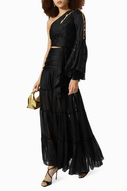 hover state of Gipsy One-shoulder Maxi Dress       