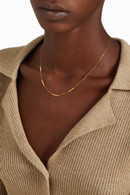 hover state of 1441 H.  Bars Necklace in 18kt Yellow Gold  