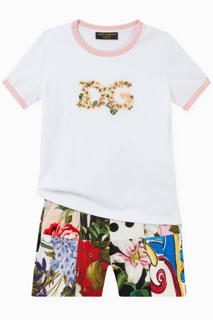 hover state of Patchwork Shorts in Cotton Poplin