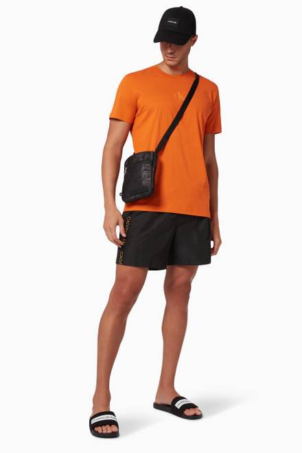 hover state of Medium Drawstring Swim Shorts in Recycled Polyester   