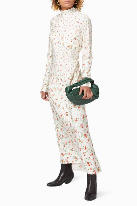 hover state of Floral Dress in Stretch Jersey       