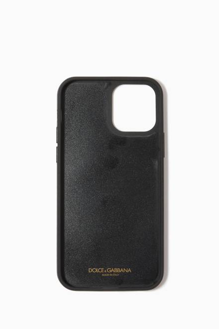 hover state of iPhone 12 Pro Cover in Graffiti Dauphine Leather         