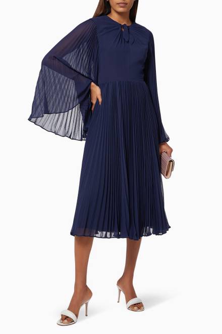 hover state of The Aricia Dress in Pleated Georgette  