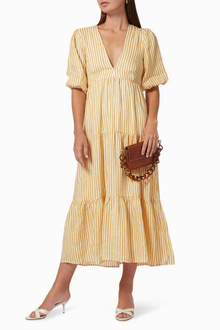 hover state of Aberdeen Midi Dress in Linen    