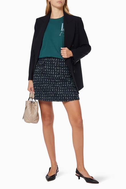 hover state of Mini Skirt in Wool Blend Bouclé  