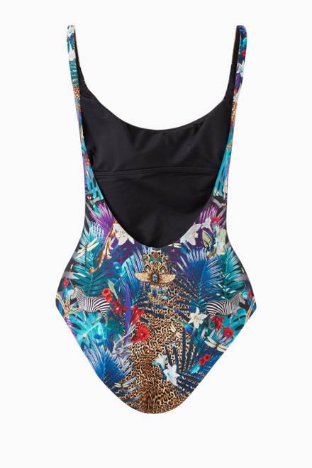 hover state of Rainbow Room Low Scoop One-piece Swimsuit in Recycled Nylon
