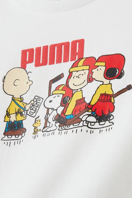hover state of PUMA x PEANUTS Graphic T-shirt in Jersey    