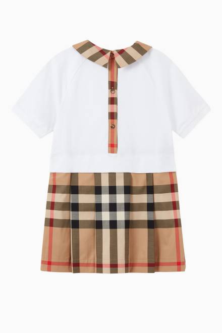 hover state of Check Detail Dress in Cotton   