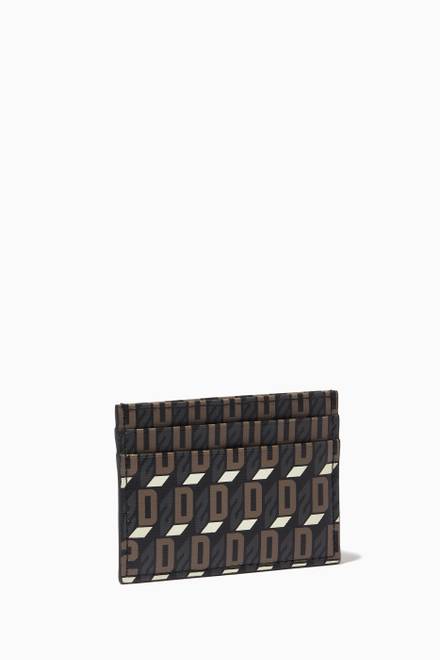 hover state of Printed Monogram Card Holder in Leather  