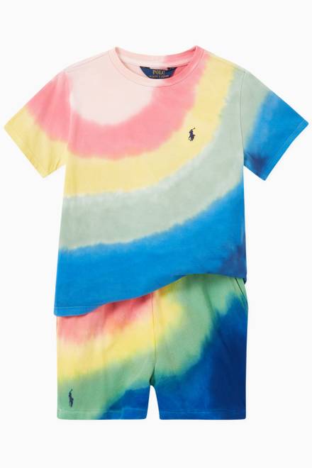 hover state of Tie Dye Print T-shirt in Cotton Jersey   